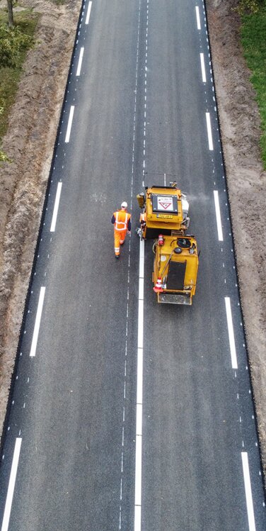 Lengte markering N347 Haaksbergen Goor