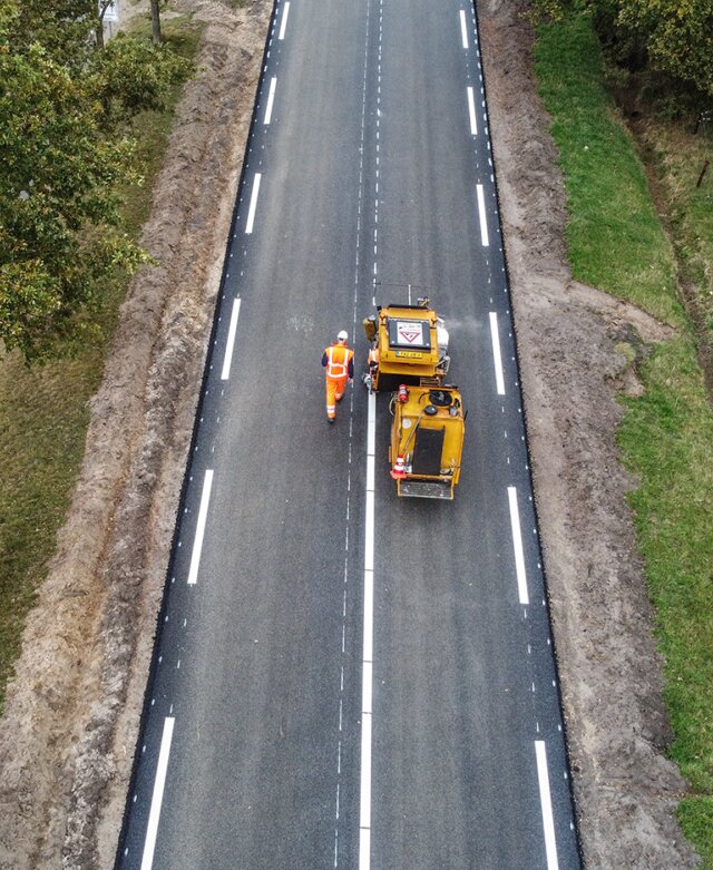 Lengte markering N347 Haaksbergen Goor