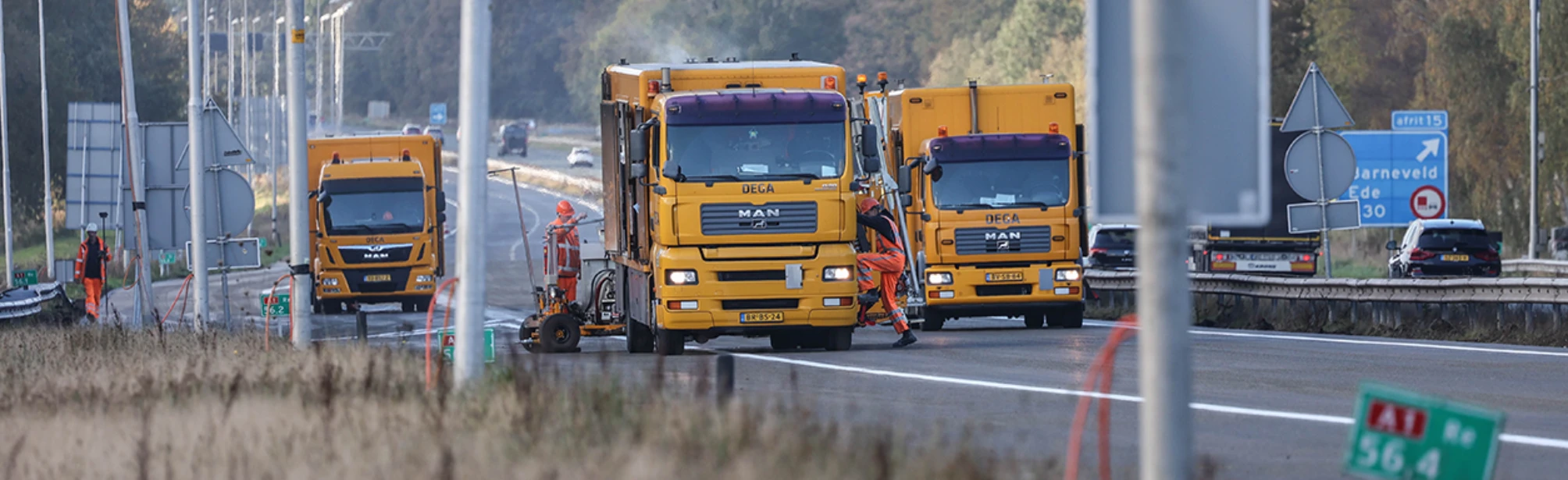 Wegmarkeringen A1 Rijkswaterstaat