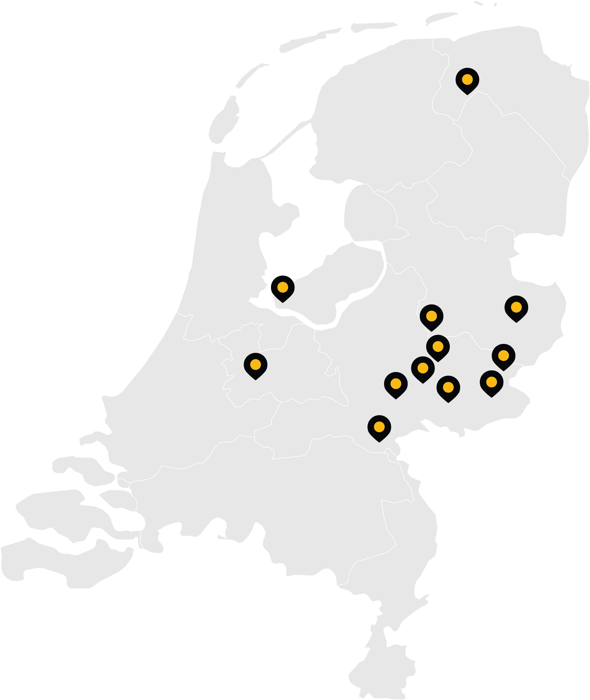 Plattegrond locaties Plattegrond locaties