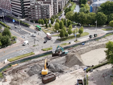 Afgeroonde sloop Stationsplein 107