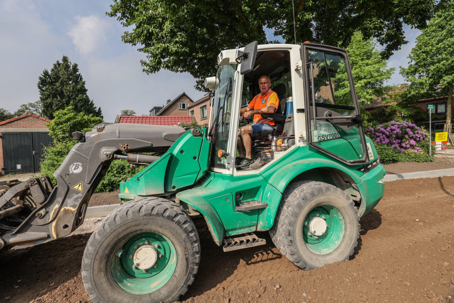 Frans op de shovel Frans op de shovel
