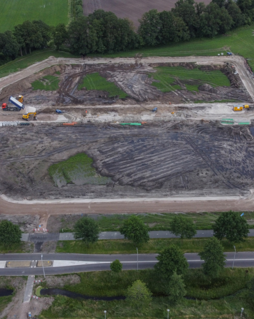 Bovenaanzicht Bouwrijp maken Gravenbeek Oldenzaal Bovenaanzicht Bouwrijp maken Gravenbeek Oldenzaal