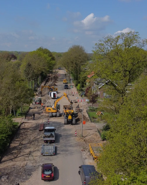 Bovenaanzicht Enschedesestraat Losser